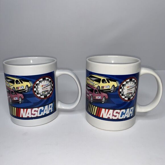 NASCAR MUG COFFEE CUP SHERWOOD COLLECTIBLE 2004 SET OF 2 & DALE JARRET FIGURE - Picture 7 of 10